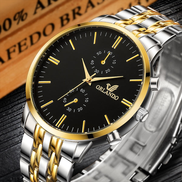 New Men&#39;s Wrist Watches Luxury Brand Orlando Mens Quartz Watches Men Business Male Clock Gentlemen Casual Fashion Wristwatch Hot
