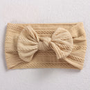 32 Colors Cable Bow Baby Headband for Child Bowknot Headwear Cables Turban for Kids Elastic Headwrap Baby Hair Accessories