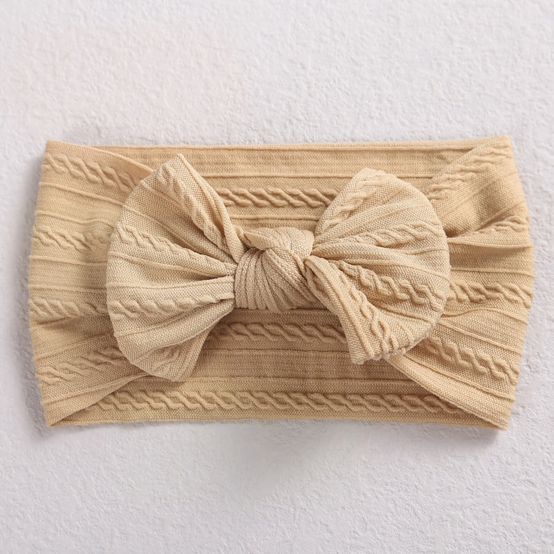 32 Colors Cable Bow Baby Headband for Child Bowknot Headwear Cables Turban for Kids Elastic Headwrap Baby Hair Accessories