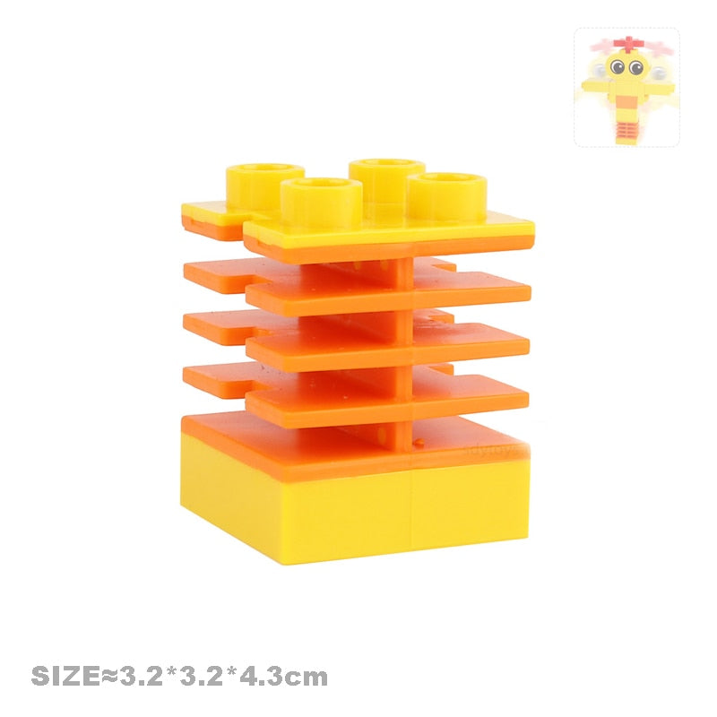 Big Building Blocks Pipeline Playground Spin Parts Slide Ladder Gear Swing Compatible Bricks Baby Assemble Interactive Toys Gift