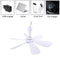 Hanging Fan 4 Speed Adjustable 6 Leaves Ceiling Fan for Outdoor Activities USB Powered Fan Picnic Camping Bbq Supplies