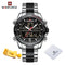 Luxury Brand NAVIFORCE Digital Sport Watch For Men Steel Band Waterproof Chronograph Alarm Clock Luminous Quartz Wrist watch Man