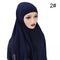 Muslim Chiffon Scarf For Women Fashion Veil Instant Hijab Wrap Headscarf Islam Solid Color Cap Musulman Wrap Scarves 25 Colors