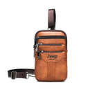 JEEP BULUO Multi-function Small Sling Chest Bag Legs Waist Bag For Man New Fashion Casual Crossbody Men Messenger Bags