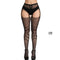 Sexy Solid Striped Elastic High Waist Transparent Stockings Lingerie Garter Fishnet Pantyhose Open Crotch Tights