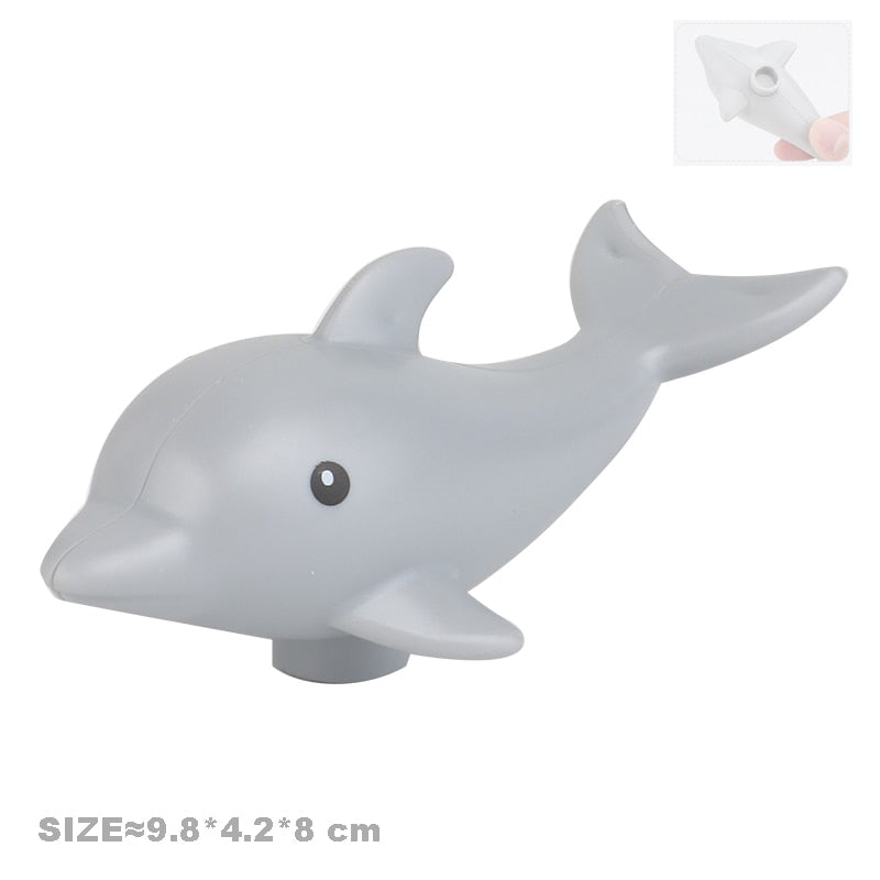 Multiple Styles Big Size Building Blocks Animals Accessories Figures Farm Zoo DIY Bricks Education Assemble Toys For Children