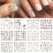 12 Designs Nail Stickers Set Mixed Floral Geometric Nail Art Water Transfer Decals Sliders Flower Leaves Manicures Decoration