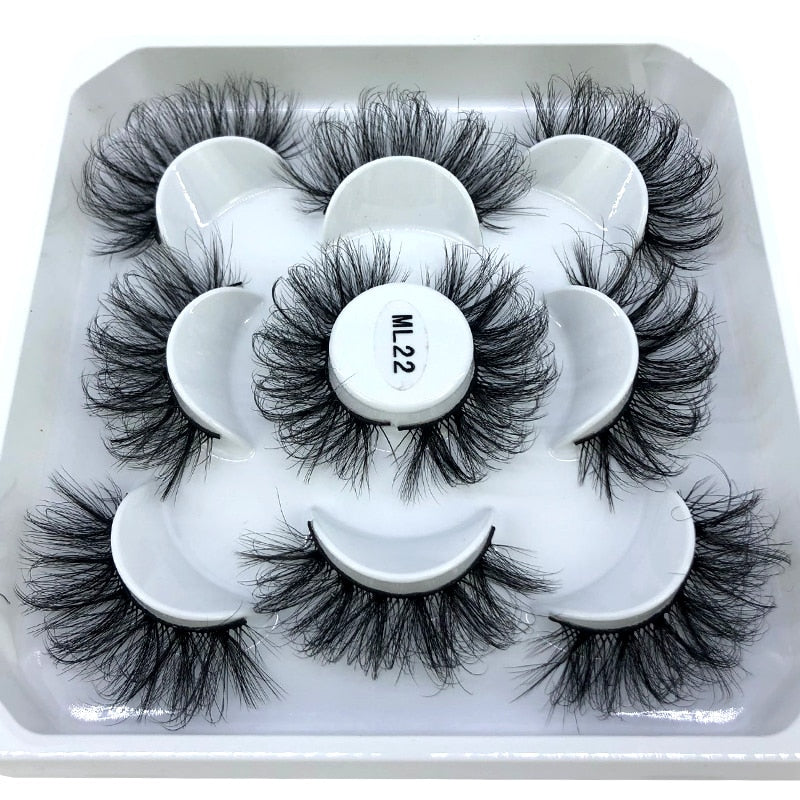 2022 New 5 pairs natural false eyelashes fake lashes long makeup 3d mink lashes eyelash extension mink eyelashes short eyelashes