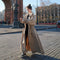 Korean Style Loose Oversized X-Long Women's Trench Coat Double-Breasted Belted Lady Cloak Windbreaker Spring Fall Outerwear Grey
