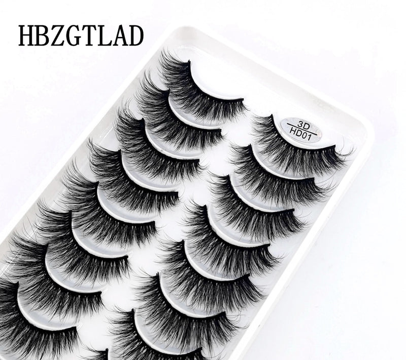NEW 10 Pairs Natural False Eyelashes Fake Lashes Long Makeup 3d Mink Lashes Extension Eyelash Mink Eyelashes for Beauty 54
