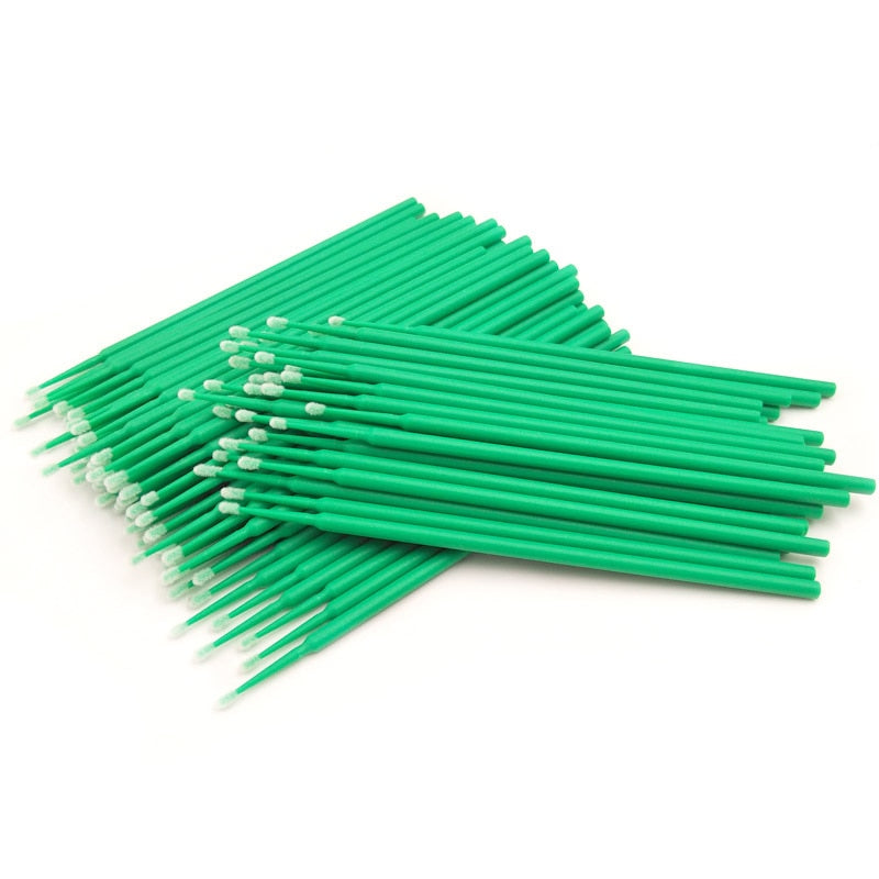 100PCS Disposable Cotton Swab  Eyelash Brushes Individual Eyelashes Microbrush Lash Removing Lash Extension Accessories