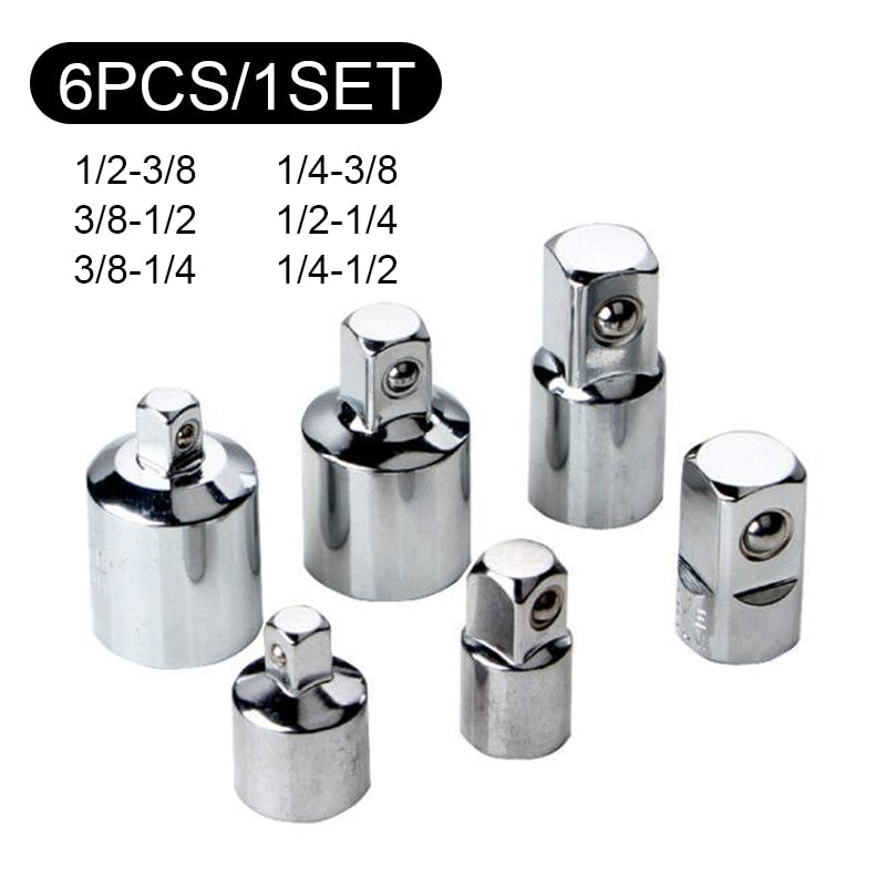 1/4&quot; 3/8&quot; 1/2&quot; Ratchet Wrench Adapter Chrome Vanadium Steel Sleeve Adapter Drive Socket Converter Wrench-sleeve Joint Converter
