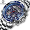 2022 LIGE Brand Foxbox Digital Mens Watches Top Luxury Sport Quartz Wristwatch For Men All Steel Military Waterproof Clock+Box