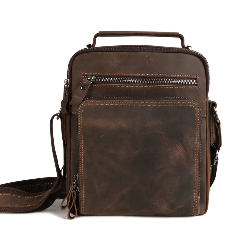 JOYIR New Genuine Leather Men Vintage Handbags Small Flap Men&
