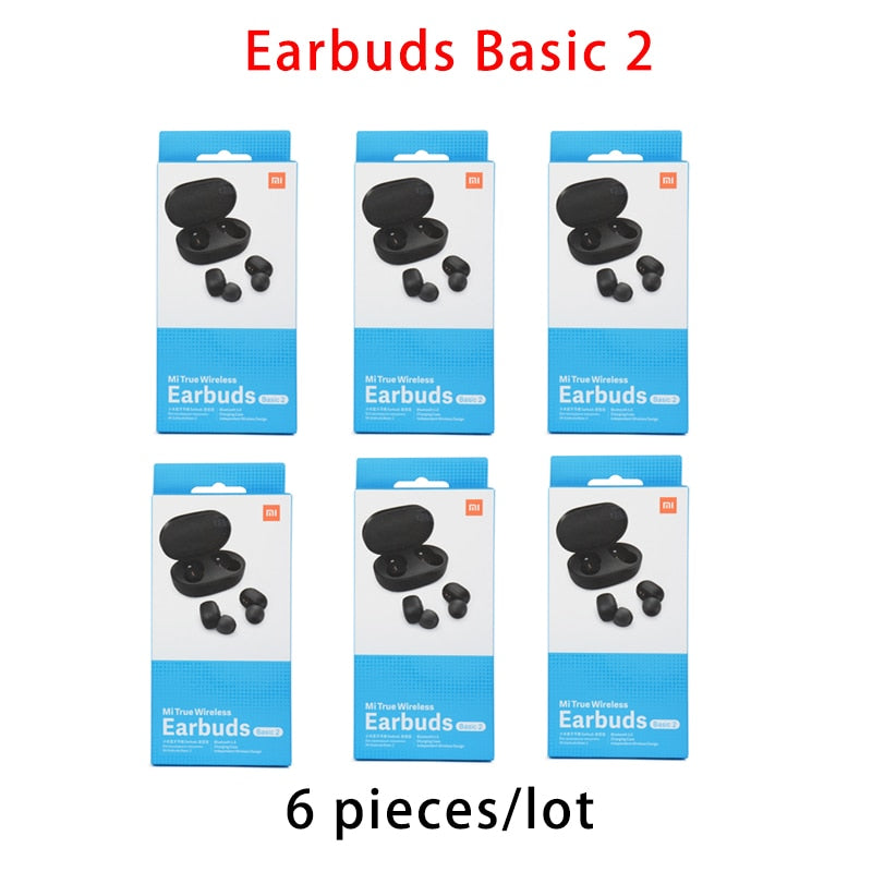 Wholesale3/6/10pcs Xiaomi Redmi Airdots 2 Bluetooth 5.0tws Waterproof Headphones Fone Xiaomi  Earbuds Basic 2  In-Ear Headphones