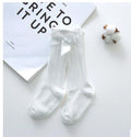 New Kids Socks Toddlers Girls Big Bow Knee High Long Soft Cotton Lace baby Socks Kids Solid Colour Cute Bow Girls Socks