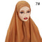 Muslim Chiffon Scarf For Women Fashion Veil Instant Hijab Wrap Headscarf Islam Solid Color Cap Musulman Wrap Scarves 25 Colors
