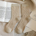 Winter Cashmere Wool Woman Socks Solid Japanese Style Harajuku Retro Long Socks Women Girls Thermal Vintage Streetwear Crew Sock