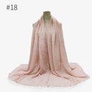 180X95CM Women Classic Muslim Crinkle Hijab Scarf Soft Cotton Head Scarves Turban Shawls Wraps Islamic Headband Femme Musulman