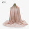 180X95CM Women Classic Muslim Crinkle Hijab Scarf Soft Cotton Head Scarves Turban Shawls Wraps Islamic Headband Femme Musulman