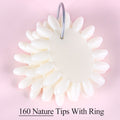Clear Nature Black False Tips For Nail Art Display Oval Fan Style Nail Swatch Polish Stand Tips Practice Manicure Tools BEA23-2