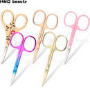 Eyebrow Scissors Stainless Steel Nail Tools Eyebrow Nose Eyelash Scissors Multifunctional Facial Hair Trimmer Makeup Beauty Tool