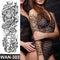 sexy fake tattoo for woman waterproof temporary tattoos large leg thigh body tattoo stickers peony lotus flowers fish dragon