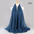 2021 NEW Flocked Bubble Cotton Scarf Hijabs For Muslim Women Soild Color Breathable Islamic Headscarf Arab Head Scarves