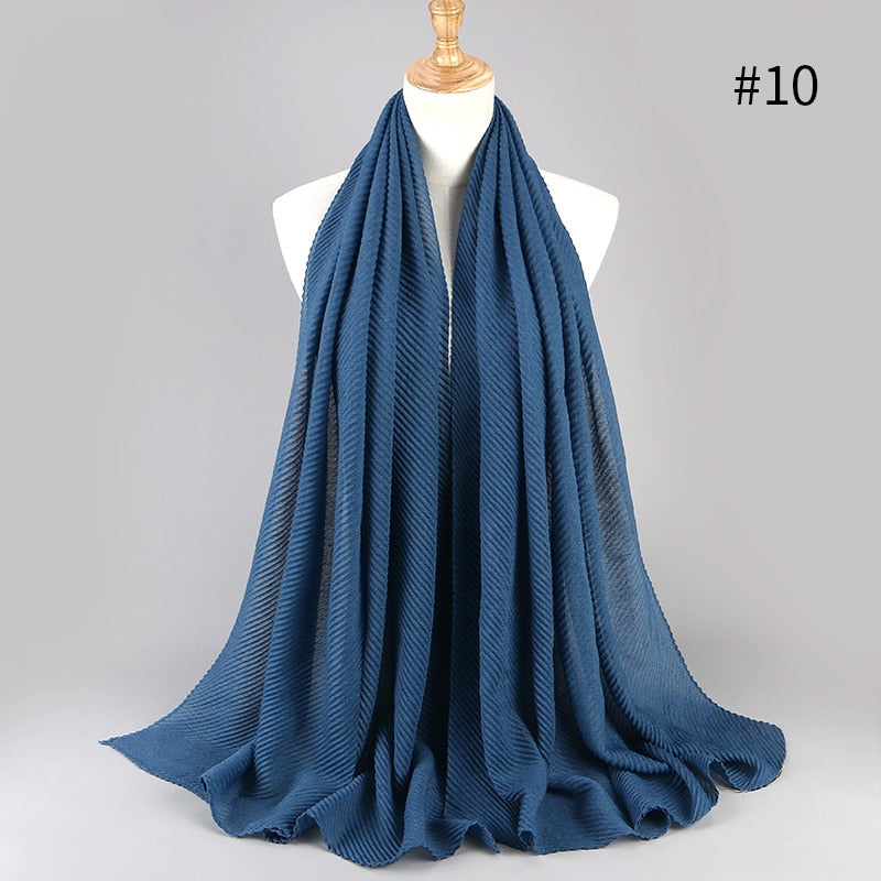 2021 NEW Flocked Bubble Cotton Scarf Hijabs For Muslim Women Soild Color Breathable Islamic Headscarf Arab Head Scarves