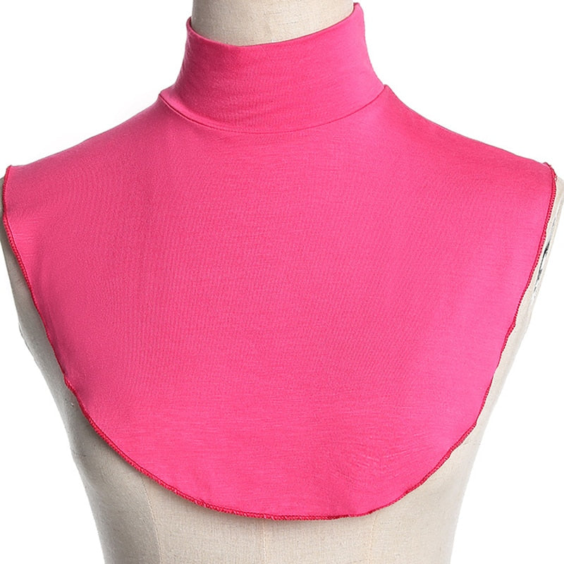 Neck Cover Fake Collar Women Cotton Jersey Hijab Ramadan Muslim Fashion Inner Cap Turban Islam Clothing Modal Turtleneck