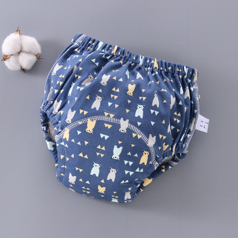 Hot 6 Layer Waterproof Reusable Cotton Baby Training Pants Infant Short Underwear Cloth Baby Diaper Nappies Panties for Children