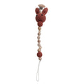 1pc Crochet Bunny Baby Pacifier Clip Chain BPA Free Wooden Beads Appease Soother Chain Clips Newborn Dummy Holder Nipple Clip