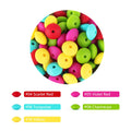 30pcs Silicone Lentil Beads BPA Free Food Grade Rodent DIY Charms Newborn Nursing Accessory Teething Necklace 12mm Abacus Bead