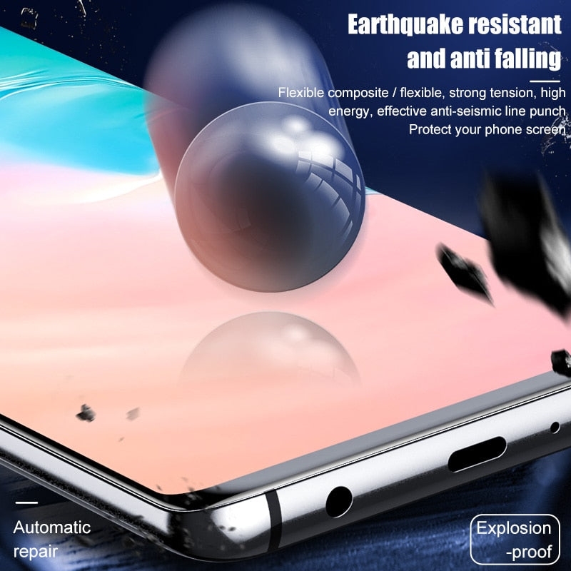 4Pcs Full Cover Screen Protector For Samsung Galaxy S21 Plus S22 Ultra FE S20 S10 S9 Screen Protector Hydrogel For Note 20 9 10