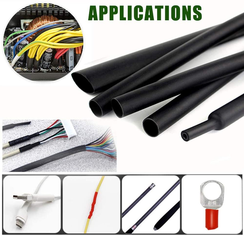 164pcs Set Polyolefin Shrinking Assorted Heat Shrink Tube Wire Cable Insulated Sleeving Tubing hand tools Set