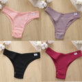 4PCS/Set Cotton Panties Women&#39;s Panties FINETOO Sexy Female Underpants Low Waist Underwear Women Pantys Lingerie M-XL