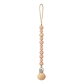 Baby Pacifier Clips Silicone Beads Wooden Ring Pacifier Chain Infant Nipple Appease Soother Chain Clips Dummy Holder Nipple Clip
