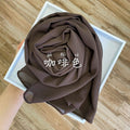 Wome&#39;s Scarves Malaysian Muslim Hijabs Wraps Pearl Chiffon Plain Solid Color Arab Modest Headscarf Rectangle Long Shawl 175x70cm