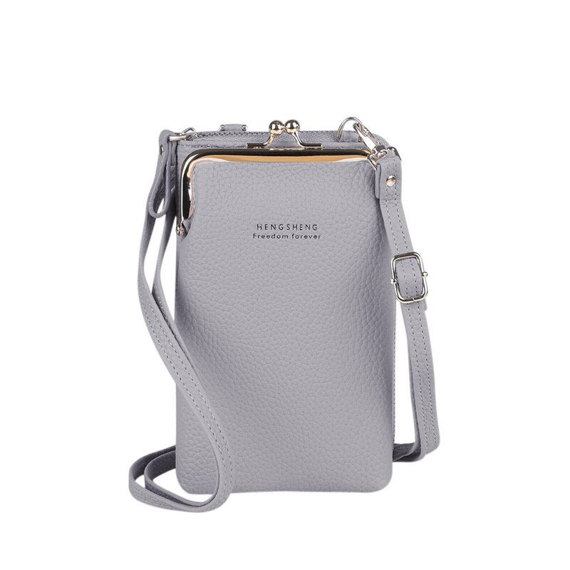 Women Wallets Brand Pu Leather Mobile Phone Bags Big Card Holders Wallet Handbag Purse Clutch Shoulder Crossbody Bags Lady 2022