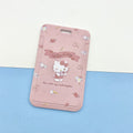 Kawaii Sanrio Keychain Cartoon Cat Sliding Card Holder Student Meal Card Bus Card Holder Lady Id Card Credit Card Holder Lanyard