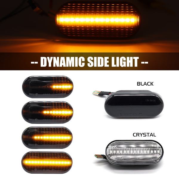 Sequential Turn Signal LED Side Light Turn Repeater Mirror Lamp For Volkswagen VW Bora Golf 3 4 Passat 3BG Polo SB6 SEAT Ibiza
