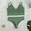 CHRLEISURE 2Pcs Bra Set Underwear Set Women Panties Sexy G-String Seamless Bralette Female Lingerie Soft Tank Crop Top 2022 New