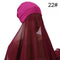 Muslim Chiffon Scarf For Women Fashion Veil Instant Hijab Wrap Headscarf Islam Solid Color Cap Musulman Wrap Scarves 25 Colors