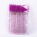 50/5Pcs Eyelash Extension Disposable Makeup Eyebrow Brush Mascara Stick Applicator Eyelashes Crystal Eyelash Brush Tool