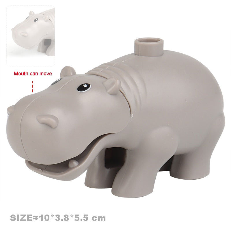 Multiple Styles Big Size Building Blocks Animals Accessories Figures Farm Zoo DIY Bricks Education Assemble Toys For Children
