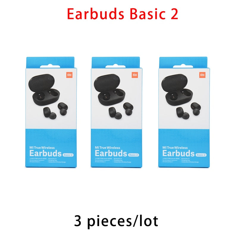 Wholesale3/6/10pcs Xiaomi Redmi Airdots 2 Bluetooth 5.0tws Waterproof Headphones Fone Xiaomi  Earbuds Basic 2  In-Ear Headphones