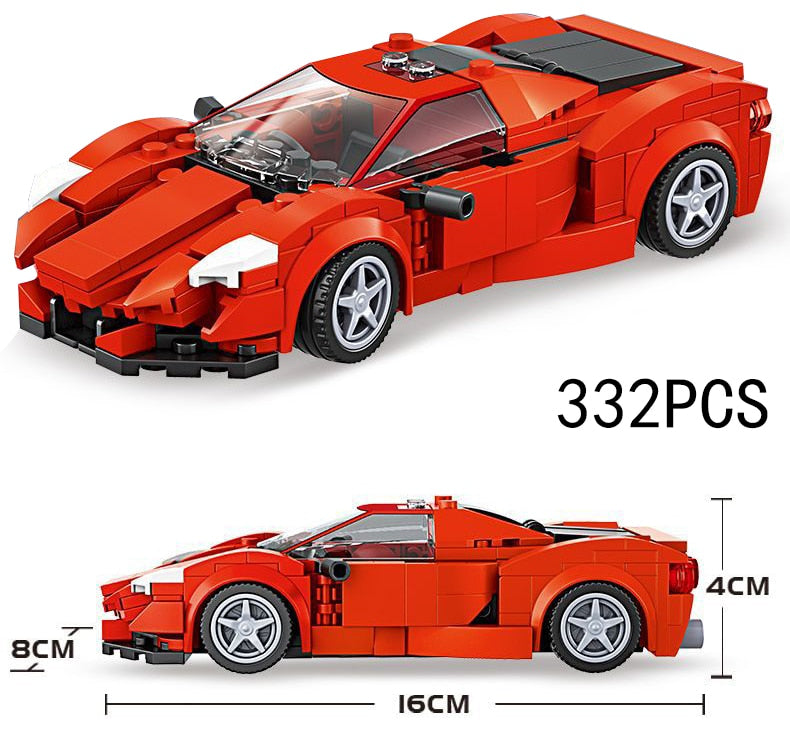 Racing Car City Speed Champions Sports Model Building Blocks DIY Bricks Kids Toy Classic Rally Super Racers Vehicle f1 technique