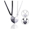 2Pcs/Lot Magnetic Couple Necklace Friendship Heart Pendant Distance Faceted Charm Necklace Women Valentine&
