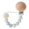 Baby Pacifier Chain Wooden Handmade Chain Silicone Wooden Plastic Clip  Baby Nipple Clips Teether Necklace baby Chew accessories