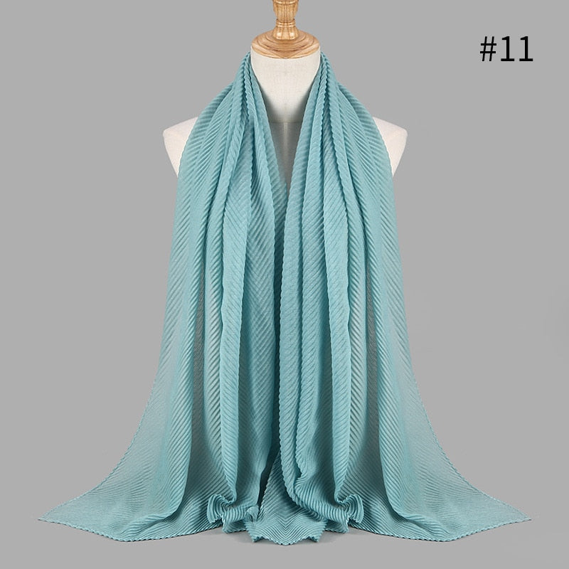 2021 NEW Flocked Bubble Cotton Scarf Hijabs For Muslim Women Soild Color Breathable Islamic Headscarf Arab Head Scarves